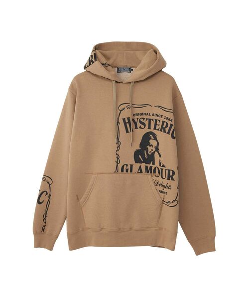 【国内買付】HYSTERIC GLAMOUR HYS WHISKY パーカー ロゴ HYSTERIC GLAMOUR（ヒステリックグラマー）の「HYS WHISKY