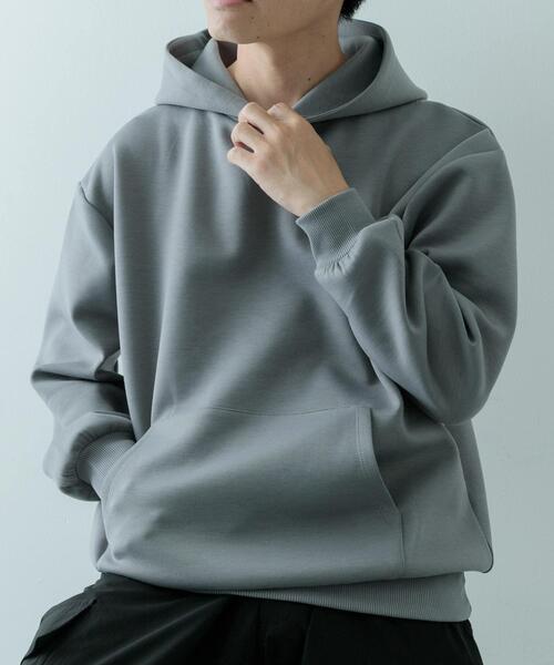 ITEMS URBANRESEARCH(アイテムズ アーバンリサーチ)の「ストレッチダンボール プルオーバーパーカー(パーカー・メンズ・ブラウン/グレー/ライトベージュ/ブラック・LARGE/MEDIUM)」の12枚目の写真