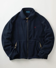 【BEVERLY HILLS POLO CLUB/ビバリーヒルズポロクラブ】ワンポイントロゴ刺繍デザイン ビッグシルエット フリース ワークジャケット/ハリントンジャケット/スイングトップ