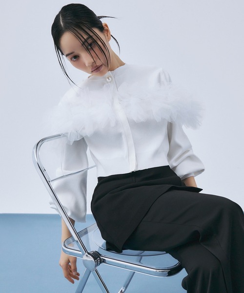 EIMY ISTOIRE（エイミーイストワール）の「チュールフリルニット