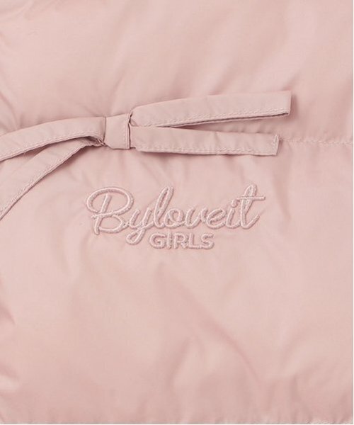 by LOVEiT（バイラビット）の「リボンポイントエコダウン（ブルゾン・キッズ・ピンク/ブラック/アイボリー・160cm/150cm/140cm/130cm/120cm）」の7枚目の写真