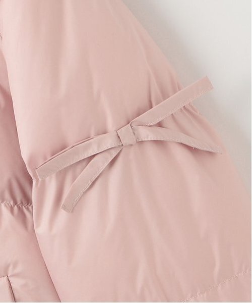by LOVEiT（バイラビット）の「リボンポイントエコダウン（ブルゾン・キッズ・ピンク/ブラック/アイボリー・160cm/150cm/140cm/130cm/120cm）」の8枚目の写真