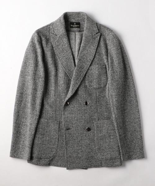 UNITED ARROWS（ユナイテッドアローズ）の「＜BOW＆ARROWS(ボウ アンド アローズ)＞ ヘリンボン ジャケット Π◆（テーラードジャケット・メンズ・グレー/ネイビー・SMALL/MEDIUM/X-LARGE/LARGE）」の2枚目の写真