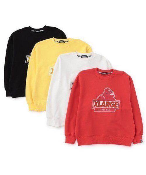 XLARGE KIDS（エクストララージキッズ）の「スランテッドOGゴリラ刺しゅうトレーナー（スウェット・キッズ・ブラック/ホワイト/レッド/イエロー・80ｃｍ/90cm/100cm/110cm/120cm/130cm/140cm）」の11枚目の写真