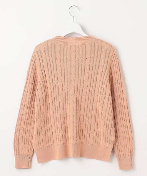 J.PRESS(ジェイプレス)の「【洗える】GIZA MERCERIZE COTTON ケーブル ニット(ニット/セーター・レディース・ピンク系/ベージュ系/サックスブルー系/イエロー系/ホワイト系・MEDIUM/LARGE)」の17枚目の写真