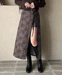リボンレイヤードロングスカート