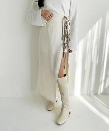 リボンレイヤードロングスカート