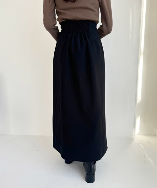 one after another NICE CLAUP（ワンアフターアナザーナイスクラップ）の「リボンレイヤードロングスカート（スカート・レディース・ブラック/アイボリー/レオパード・FREE）」の12枚目の写真