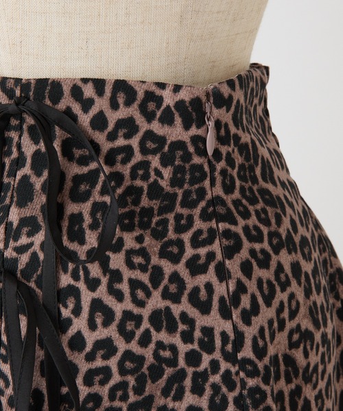 one after another NICE CLAUP（ワンアフターアナザーナイスクラップ）の「リボンレイヤードロングスカート（スカート・レディース・ブラック/アイボリー/レオパード・FREE）」の22枚目の写真