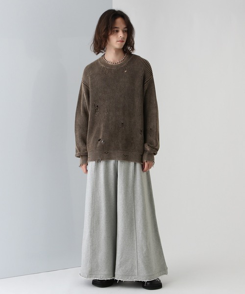 HARE（ハレ）の「ピグメントアゼニットプルオーバー(HARE)（ニット/セーター・メンズ・ブルー/ブラック/ブラウン・FREE）」の13枚目の写真