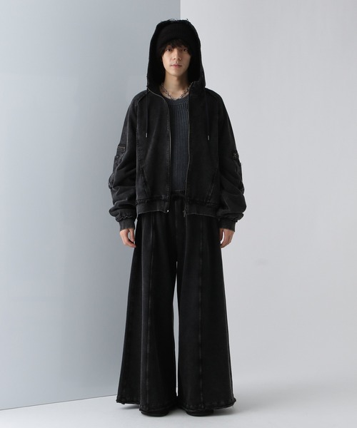 HARE（ハレ）の「ピグメントアゼニットプルオーバー(HARE)（ニット/セーター・メンズ・ブルー/ブラック/ブラウン・FREE）」の4枚目の写真