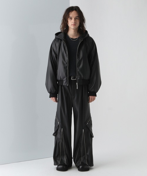 HARE（ハレ）の「ピグメントアゼニットプルオーバー(HARE)（ニット/セーター・メンズ・ブルー/ブラック/ブラウン・FREE）」の6枚目の写真