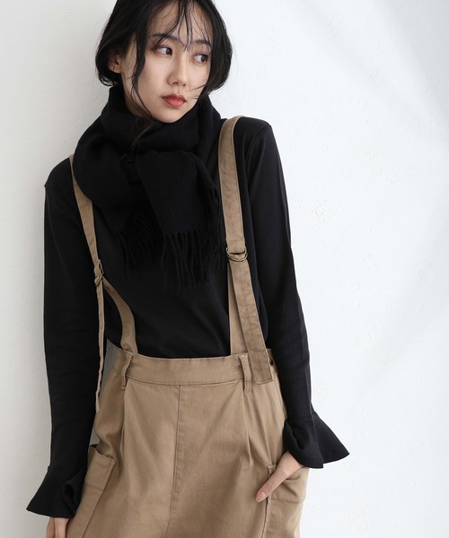 ElegChic(エレグシック)の「綿フライス袖口 フレア トップスロンT(Tシャツ/カットソー・レディース・オフホワイト/チャコールグレー/杢グレー/ブラック/カーキ・M/L/XL/4L/3L)」の6枚目の写真