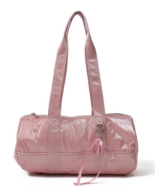 WEGO(ウィゴー)の「WEGO/サテンリボンチャーム付きボストンバッグ(ショルダーバッグ・レディース・シルバー/ピンク/ブラック・FREE)」の9枚目の写真