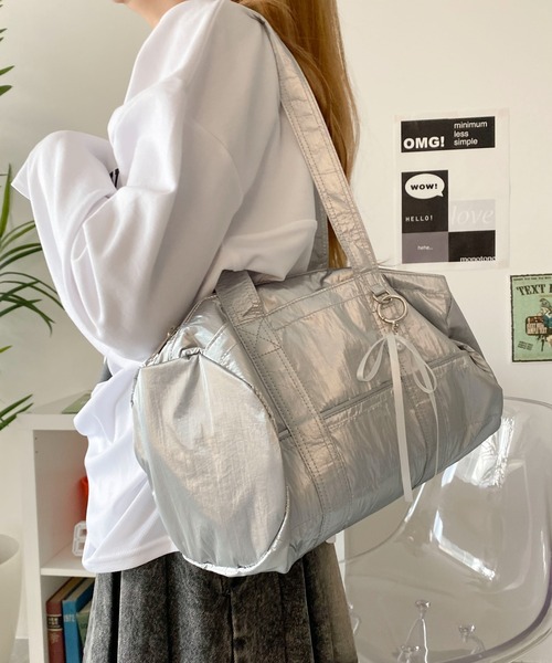セール】WEGO/【25年春夏新作】サテンリボンチャーム付き