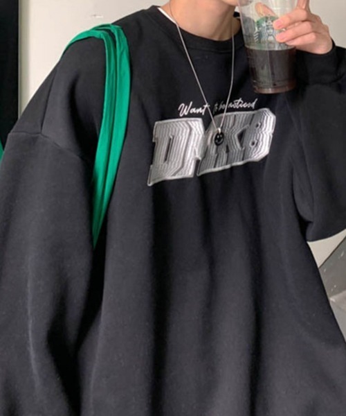 NOWLE（ノウル）の「【NOWLE】ロゴ ワッペン刺繍 裏起毛 スウェット（スウェット・メンズ・オレンジ/グレー/ブラック・MEDIUM/LARGE/X-LARGE）」の16枚目の写真