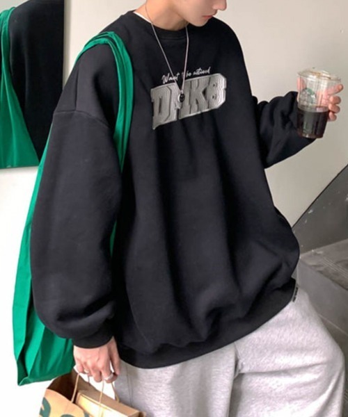 NOWLE（ノウル）の「【NOWLE】ロゴ ワッペン刺繍 裏起毛 スウェット（スウェット・メンズ・オレンジ/グレー/ブラック・MEDIUM/LARGE/X-LARGE）」の17枚目の写真