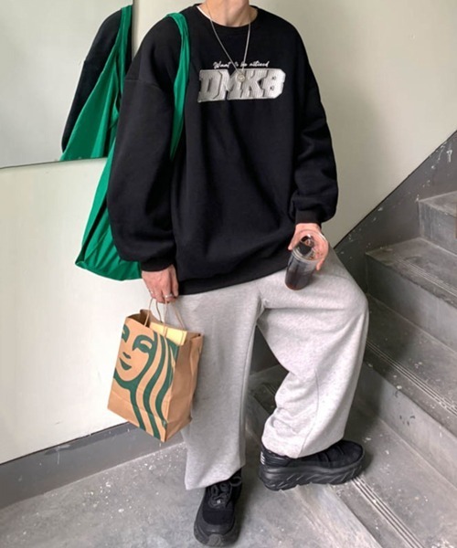 NOWLE（ノウル）の「【NOWLE】ロゴ ワッペン刺繍 裏起毛 スウェット（スウェット・メンズ・オレンジ/グレー/ブラック・MEDIUM/LARGE/X-LARGE）」の12枚目の写真