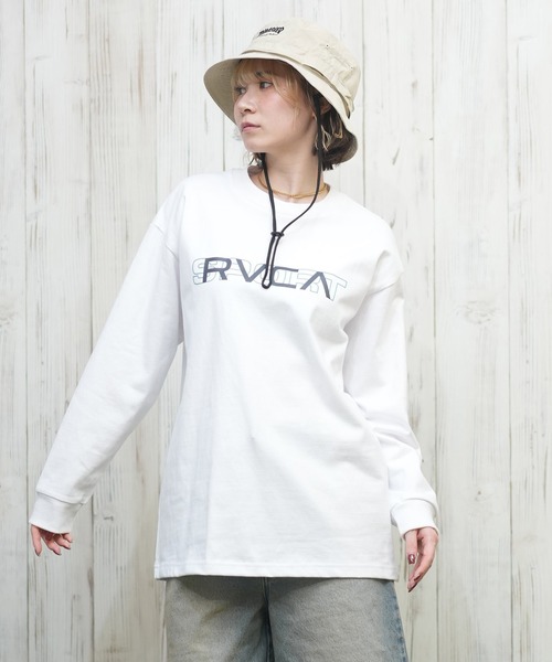 RVCA(ルーカ)の「RVCA/ルーカ シンプルロゴ/ロンT BF043-050(Tシャツ/カットソー・レディース・スミクロ/ベージュ/ホワイト・L/M)」の2枚目の写真