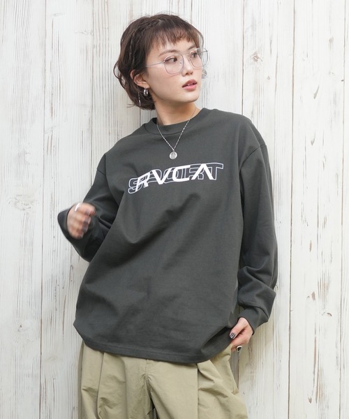 tシャツ RVCA/ルーカ シンプルロゴ/ロンT BF043-050 レディース セール】RVCA/ルーカ シンプルロゴ/ロンT BF043-050（Tシャツ