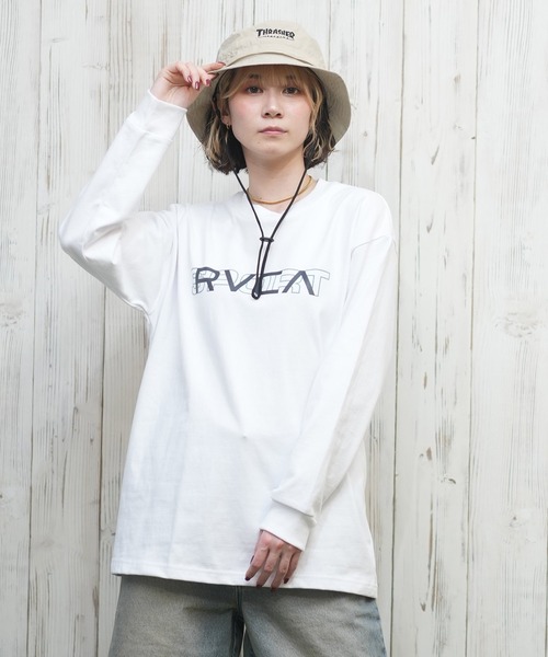 tシャツ RVCA/ルーカ シンプルロゴ/ロンT BF043-050 レディース セール】RVCA/ルーカ シンプルロゴ/ロンT BF043-050（Tシャツ