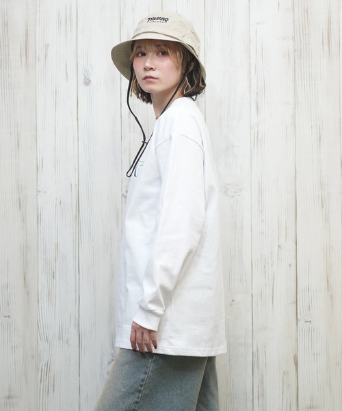 RVCA(ルーカ)の「RVCA/ルーカ シンプルロゴ/ロンT BF043-050(Tシャツ/カットソー・レディース・スミクロ/ベージュ/ホワイト・L/M)」の6枚目の写真