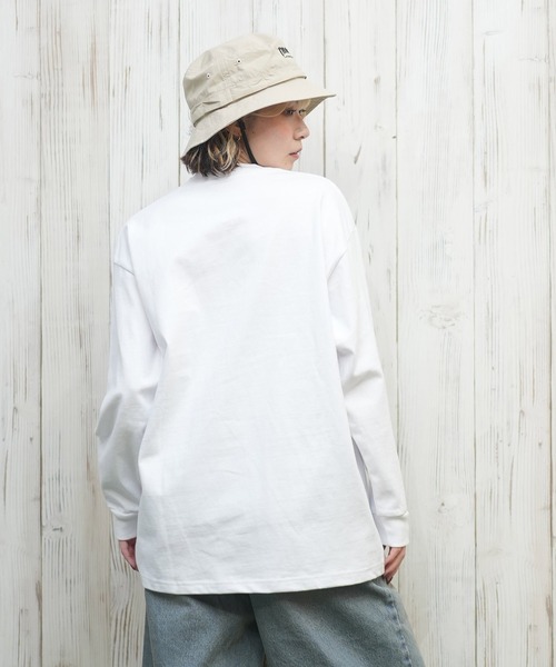 RVCA(ルーカ)の「RVCA/ルーカ シンプルロゴ/ロンT BF043-050(Tシャツ/カットソー・レディース・スミクロ/ベージュ/ホワイト・L/M)」の7枚目の写真