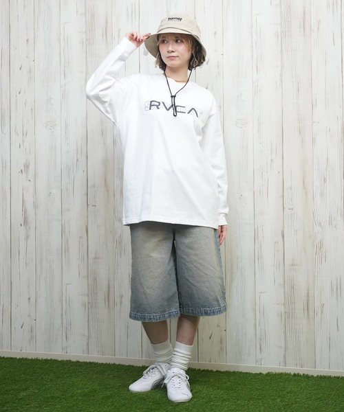 tシャツ RVCA/ルーカ シンプルロゴ/ロンT BF043-050 レディース セール】RVCA/ルーカ シンプルロゴ/ロンT BF043-050（Tシャツ
