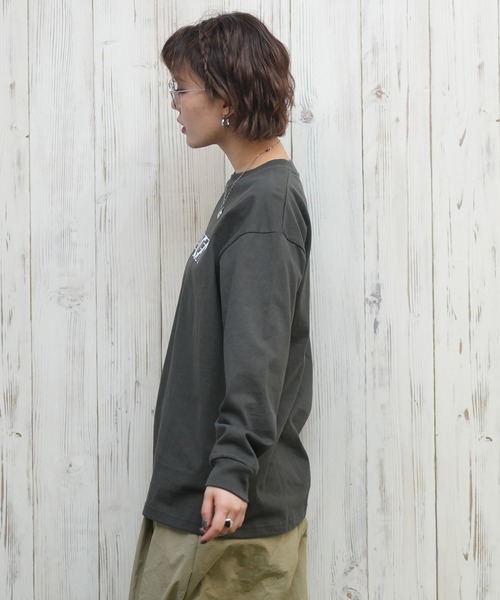 RVCA(ルーカ)の「RVCA/ルーカ シンプルロゴ/ロンT BF043-050(Tシャツ/カットソー・レディース・スミクロ/ベージュ/ホワイト・L/M)」の12枚目の写真