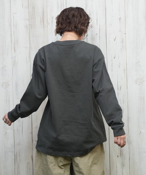RVCA(ルーカ)の「RVCA/ルーカ シンプルロゴ/ロンT BF043-050(Tシャツ/カットソー・レディース・スミクロ/ベージュ/ホワイト・L/M)」の13枚目の写真