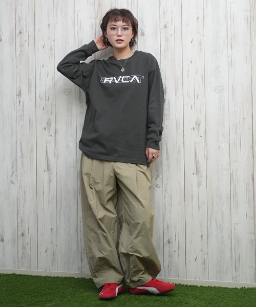 RVCA(ルーカ)の「RVCA/ルーカ シンプルロゴ/ロンT BF043-050(Tシャツ/カットソー・レディース・スミクロ/ベージュ/ホワイト・L/M)」の14枚目の写真