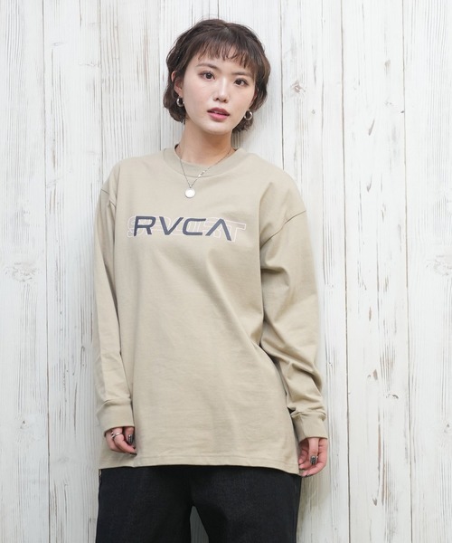 RVCA(ルーカ)の「RVCA/ルーカ シンプルロゴ/ロンT BF043-050(Tシャツ/カットソー・レディース・スミクロ/ベージュ/ホワイト・L/M)」の17枚目の写真