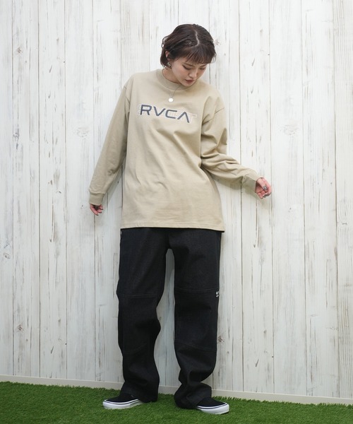 RVCA(ルーカ)の「RVCA/ルーカ シンプルロゴ/ロンT BF043-050(Tシャツ/カットソー・レディース・スミクロ/ベージュ/ホワイト・L/M)」の20枚目の写真