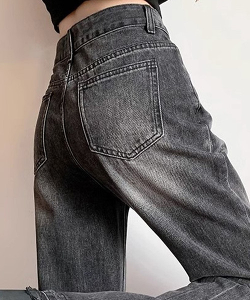 DAY CLOSET(デイ クローゼット)の「【大きいサイズ有】 裾に広がる美シルエット。ヴィンテージライク カットオフ フレア デニム パンツ ジーンズ レディース(デニムパンツ・レディース・インディゴブルー/ブラック/ブルー・L/M/2XL/XL/S/XS)」の22枚目の写真