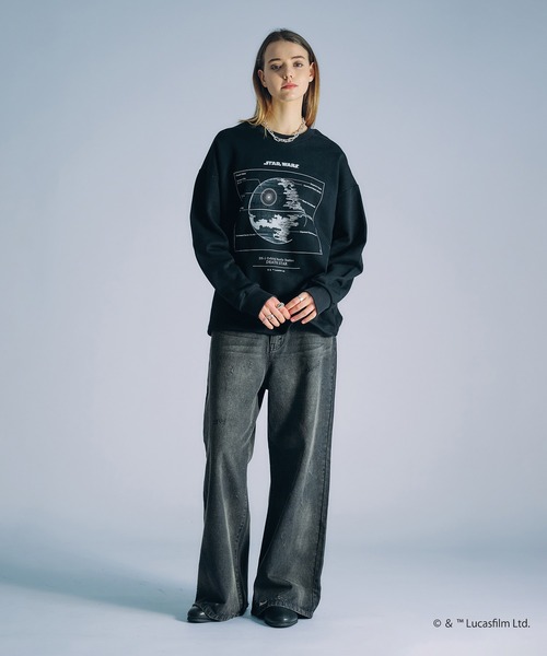 【ANNOT】韓国人気◆DCBグラフィックヴィンテージスウェット セール】【Snap club】ビッグシルエットヴィンテージ加工