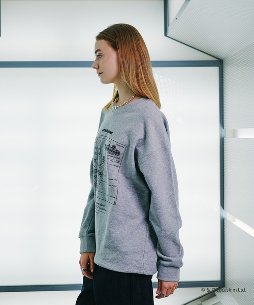 selle glant（セレグランテ）の「【STAR WARS / スター・ウォーズ】ASSORTED GRAPHIC CREWNECK SWEATSHIRT/ アソートグラフィッククルーネックスウェット（スウェット・メンズ・グレー/ブラック・LARGE/MEDIUM/SMALL）」の8枚目の写真