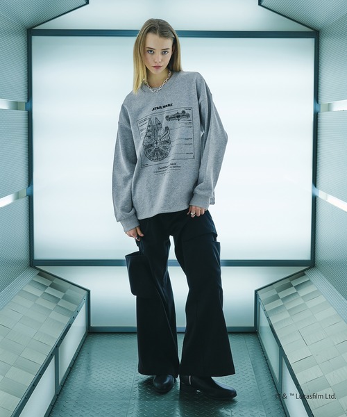 selle glant（セレグランテ）の「【STAR WARS / スター・ウォーズ】ASSORTED GRAPHIC CREWNECK SWEATSHIRT/ アソートグラフィッククルーネックスウェット（スウェット・メンズ・グレー/ブラック・LARGE/MEDIUM/SMALL）」の19枚目の写真