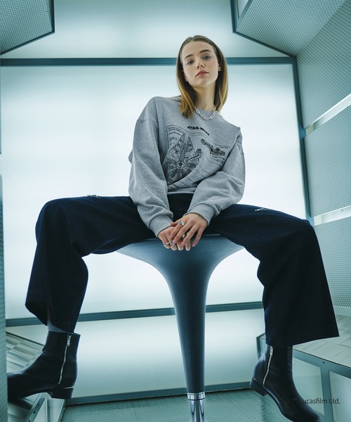 selle glant（セレグランテ）の「【STAR WARS / スター・ウォーズ】ASSORTED GRAPHIC CREWNECK SWEATSHIRT/ アソートグラフィッククルーネックスウェット（スウェット・メンズ・グレー/ブラック・LARGE/MEDIUM/SMALL）」の21枚目の写真