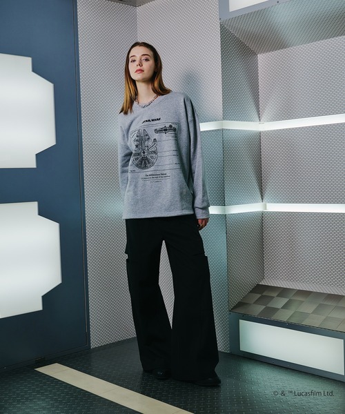 selle glant（セレグランテ）の「【STAR WARS / スター・ウォーズ】ASSORTED GRAPHIC CREWNECK SWEATSHIRT/ アソートグラフィッククルーネックスウェット（スウェット・メンズ・グレー/ブラック・LARGE/MEDIUM/SMALL）」の5枚目の写真