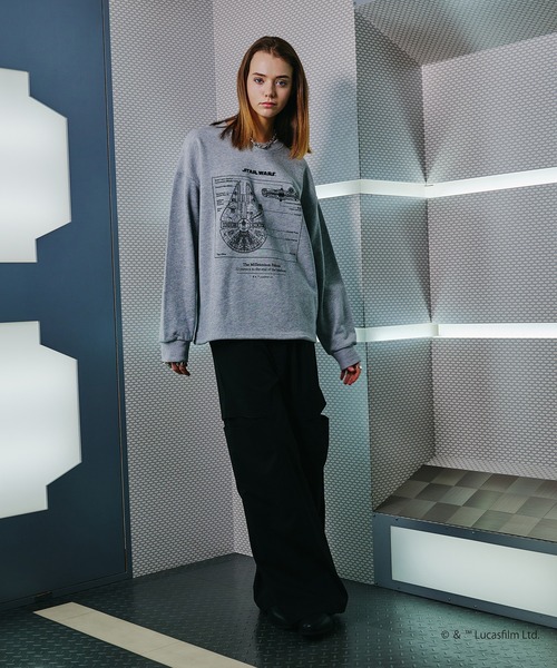 selle glant（セレグランテ）の「【STAR WARS / スター・ウォーズ】ASSORTED GRAPHIC CREWNECK SWEATSHIRT/ アソートグラフィッククルーネックスウェット（スウェット・メンズ・グレー/ブラック・LARGE/MEDIUM/SMALL）」の6枚目の写真