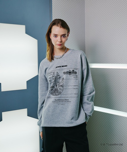 selle glant（セレグランテ）の「【STAR WARS / スター・ウォーズ】ASSORTED GRAPHIC CREWNECK SWEATSHIRT/ アソートグラフィッククルーネックスウェット（スウェット・メンズ・グレー/ブラック・LARGE/MEDIUM/SMALL）」の12枚目の写真