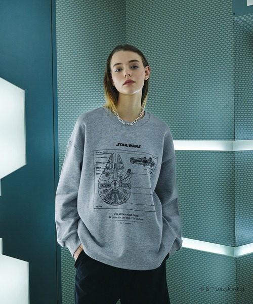 selle glant（セレグランテ）の「【STAR WARS / スター・ウォーズ】ASSORTED GRAPHIC CREWNECK SWEATSHIRT/ アソートグラフィッククルーネックスウェット（スウェット・メンズ・グレー/ブラック・LARGE/MEDIUM/SMALL）」の14枚目の写真