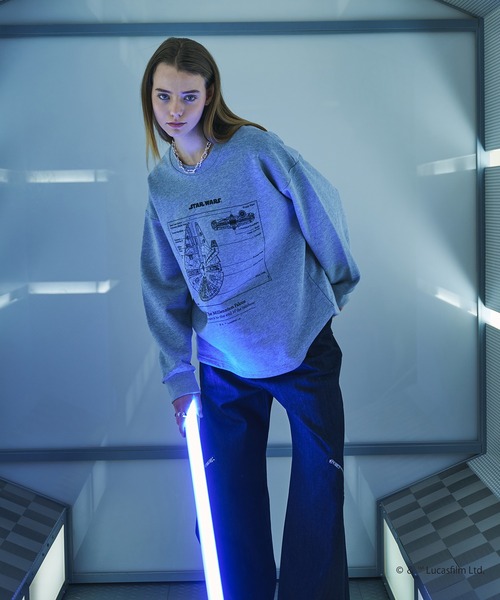 selle glant（セレグランテ）の「【STAR WARS / スター・ウォーズ】ASSORTED GRAPHIC CREWNECK SWEATSHIRT/ アソートグラフィッククルーネックスウェット（スウェット・メンズ・グレー/ブラック・LARGE/MEDIUM/SMALL）」の13枚目の写真
