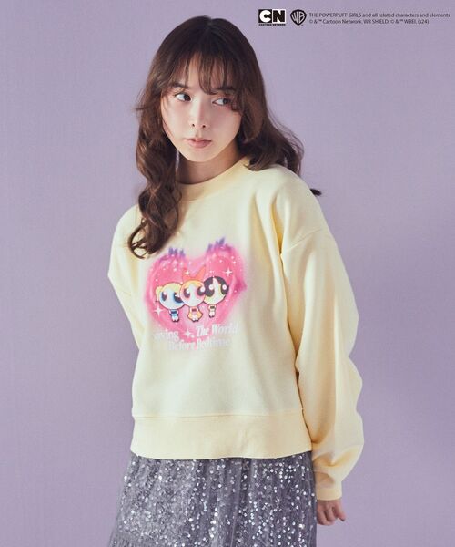 earth music&ecology（アースミュージックアンドエコロジー）の「The Powerpuff Girls/emaeSスウェット（スウェット・レディース・ライトグレー/イエロー・FREE）」の11枚目の写真