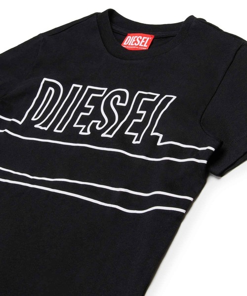 DIESEL KIDS（ディーゼルキッズ）の「DIESEL（ディーゼル）Kids & Junior ブランドロゴ半袖Tシャツカットソー（Tシャツ/カットソー・キッズ・ブラック/ホワイト・4Y/6Y/8Y/10Y/12Y/14Y/16Y）」の4枚目の写真