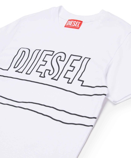 DIESEL KIDS（ディーゼルキッズ）の「DIESEL（ディーゼル）Kids & Junior ブランドロゴ半袖Tシャツカットソー（Tシャツ/カットソー・キッズ・ブラック/ホワイト・4Y/6Y/8Y/10Y/12Y/14Y/16Y）」の6枚目の写真