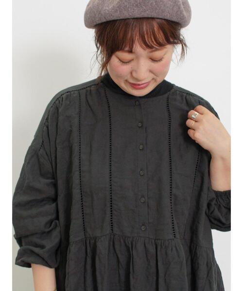 Samansa Mos2（サマンサ モスモス）の「◎ふんわりチュニック（チュニック・レディース・オフホワイト/ベージュ/チャコールグレー/ミント・F）」の10枚目の写真