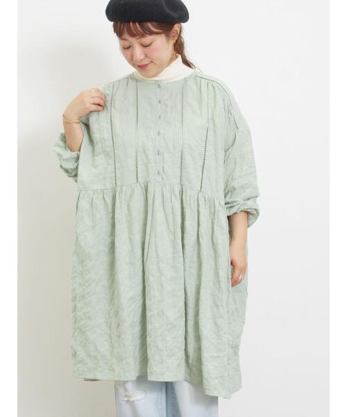 Samansa Mos2（サマンサ モスモス）の「◎ふんわりチュニック（チュニック・レディース・オフホワイト/ベージュ/チャコールグレー/ミント・F）」の7枚目の写真