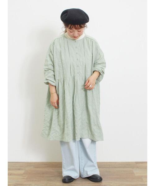 Samansa Mos2（サマンサ モスモス）の「◎ふんわりチュニック（チュニック・レディース・オフホワイト/ベージュ/チャコールグレー/ミント・F）」の8枚目の写真