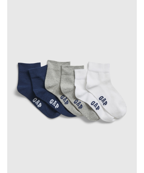 GAP(ギャップ)の「クオーター クルーソックス 3足セット (キッズ)(ソックス/靴下・キッズ・マルチ・M/S/XL/L)」の1枚目の写真